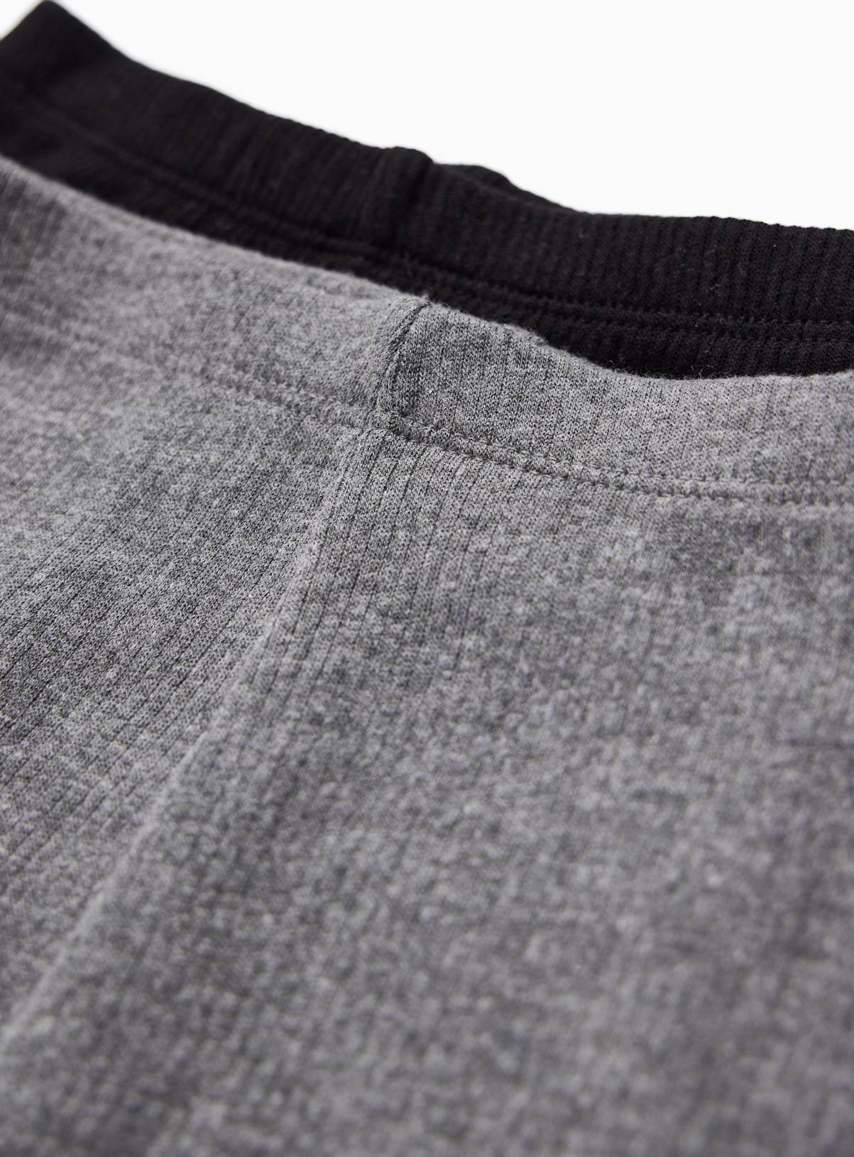 Black & Grey Thermal Leggings 2 Pack 3-4 years - Image 2